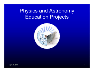 Physics and Astronomy Education Projects