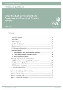 Retail Product Development and Governance