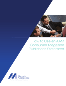 How to Use an AAM Consumer Magazine Publisher's Statement