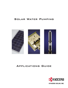 Solar Water Pumping Applications Guide