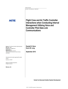 and Controller Pilot Data Link Communications