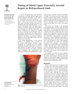Timing of Distal Upper Extremity Arterial Repair in Well