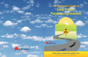 The Customer's guide to Solar Power Purchase Agreements