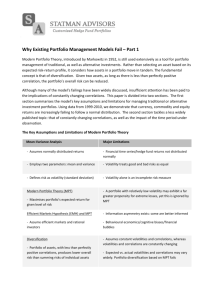 Why Existing Portfolio Management Models Fail – Part 1