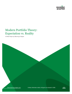 Modern Portfolio Theory