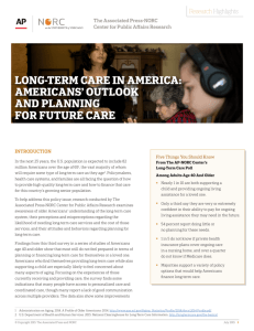 Long-Term Care in America: Americans' Outlook and Planning for