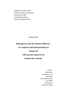 Shakespeare and the Master-Mistress