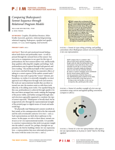 Comparing Shakespeare's Sonnet Sequence through Relational