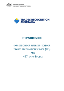 rto workshop - Trades Recognition Australia