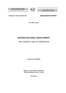 integrated rural development the concept and its operation