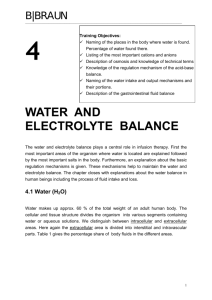 water and electrolyte balance