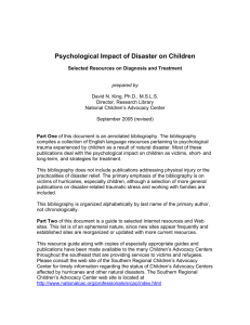 Psychological Impact of Disaster on Children