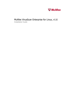 McAfee VirusScan Enterprise for Linux, v1.6