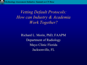 Vetting Default Protocols: How can Industry & Academia Work