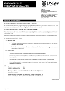 application to review results - University of New South Wales