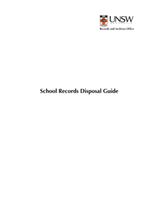 School Records Disposal Guide - University of New South Wales