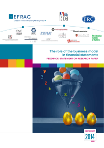 The role of the business model in financial statements