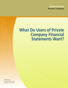 What Do Users of Private Company Financial Statements Want?
