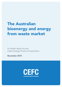 The Australian bioenergy and energy from waste market