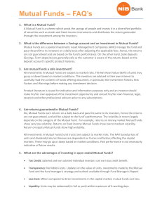 Mutual Funds – FAQ's