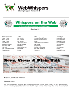 Whispers on the Web - October 2011