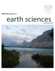 Summer 2013 - Earth Sciences - University of Southern California