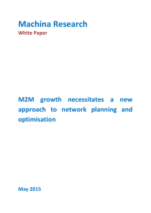 M2M growth necessitates a new approach to network planning and