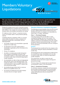 Members Voluntary Liquidations