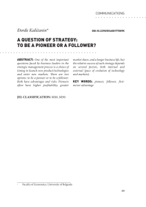 a question of strategy