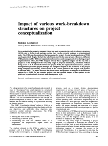 Impact of various work-breakdown structures on project