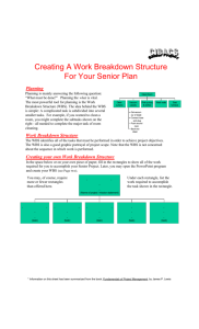 Creating A Work Breakdown Structure For Your Senior Plan
