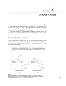 Enzyme Kinetics - University Science Books
