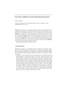 On Non-welfarist Social Ordering Functions*