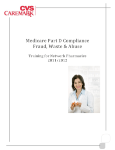 Medicare Part D Compliance / Fraud, Waste & Abuse