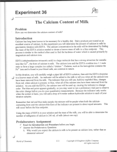 Exp 36 Calcium content of milk