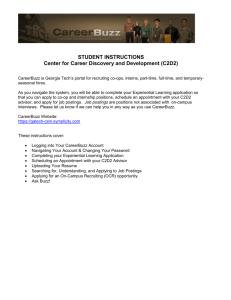 STUDENT INSTRUCTIONS Center for Career Discovery and