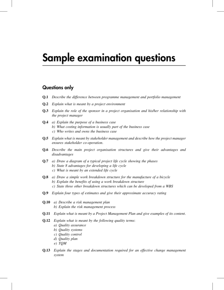 research methods examination questions