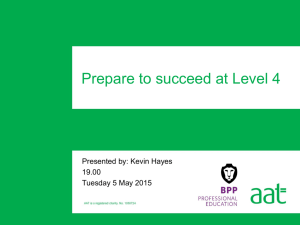 Prepare to succeed at level 4