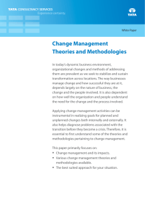 Change Management Theories and Methodologies