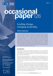 Leading change, changing leadership