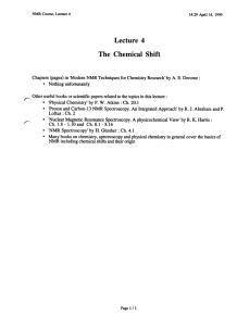 The Chemical Shift