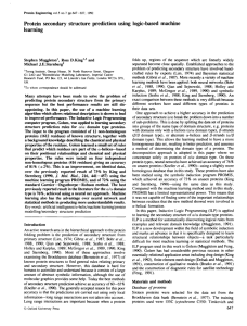 Protein secondary structure prediction using logic