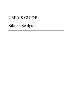 Silicon Sculptor User's Guide