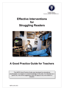 Effective Interventions for Struggling Readers