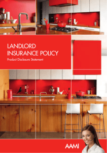 LANDLORD INSURANCE POLICY