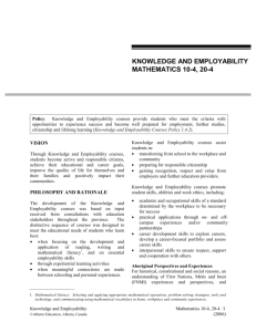 knowledge and employability mathematics 10-4