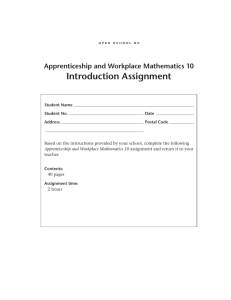 Introduction Assignment
