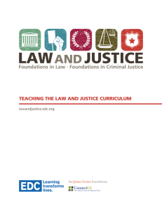 TEACHING THE LAW AND JUSTICE CURRICULUM