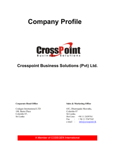 Company Profile - Crosspoint Business Solutions