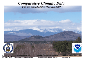 Comparative Climatic Data